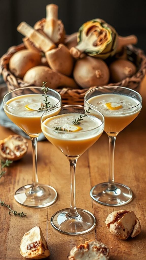 savory jerusalem artichoke martini