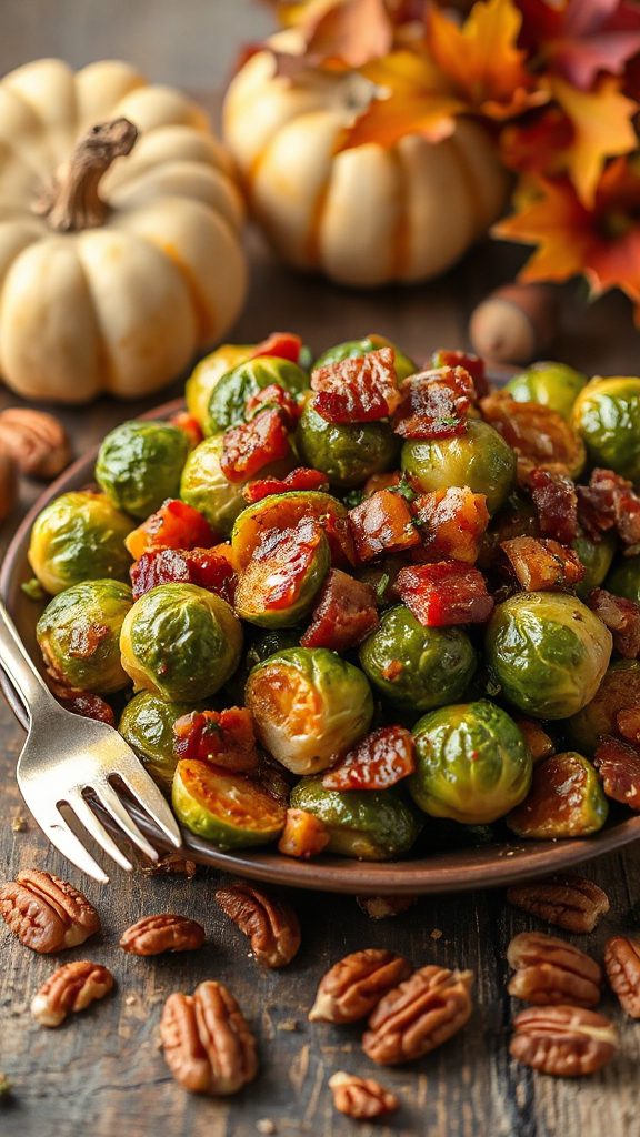 savory maple bacon brussels sprouts