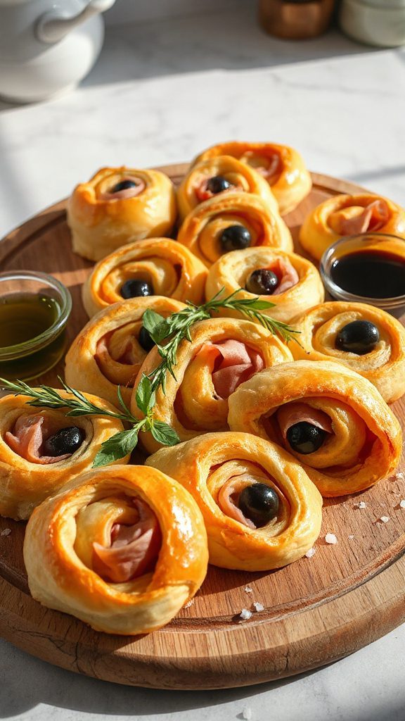 savory mediterranean ham rolls