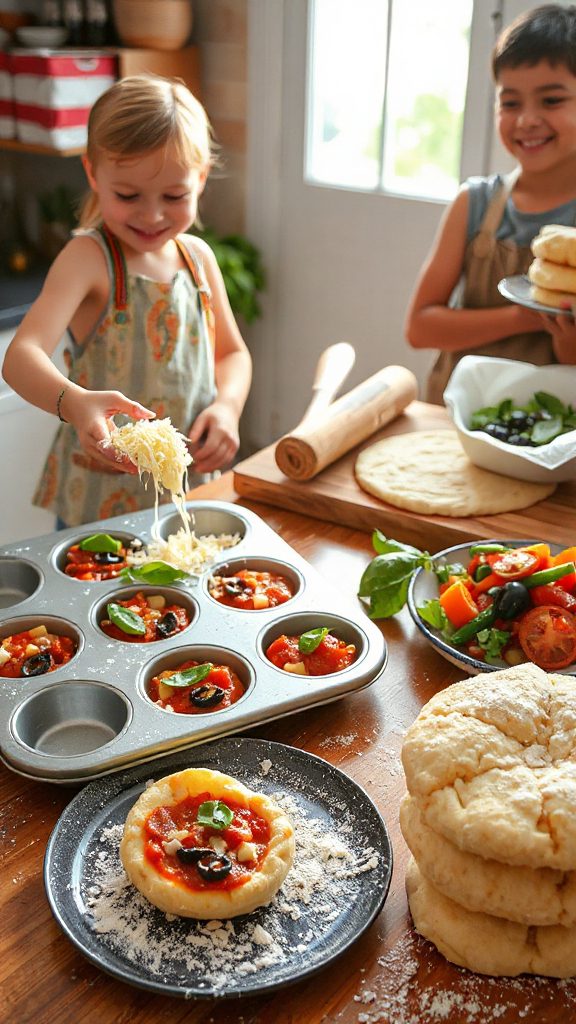 savory mini pizza muffins