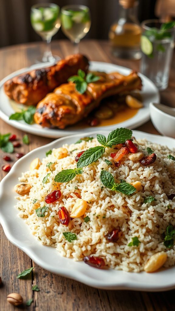 savory mint rice pilaf