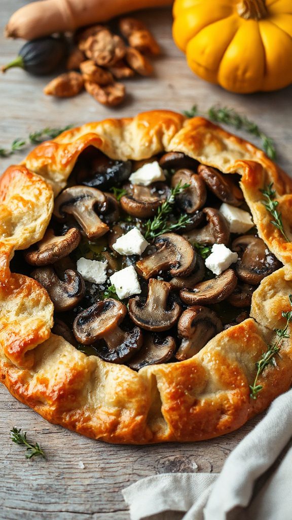 savory mushroom thyme galette