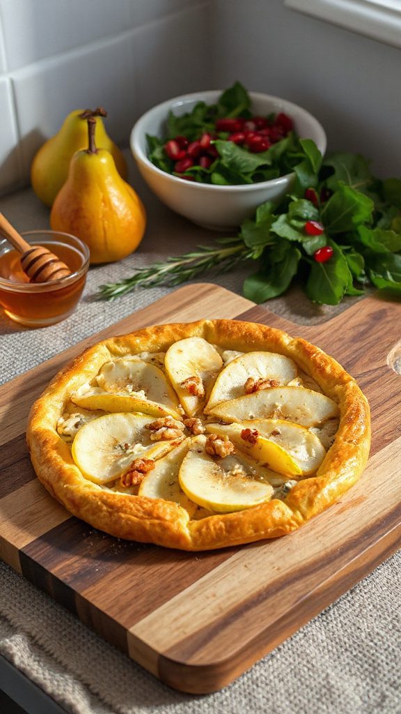 savory pear and cheese tart