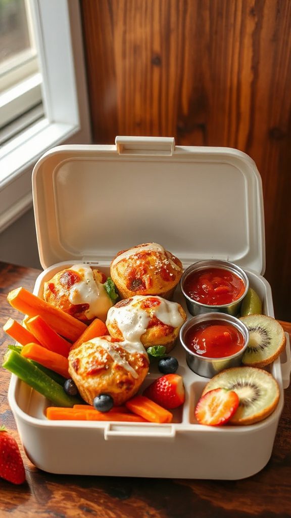 savory portable pizza muffins