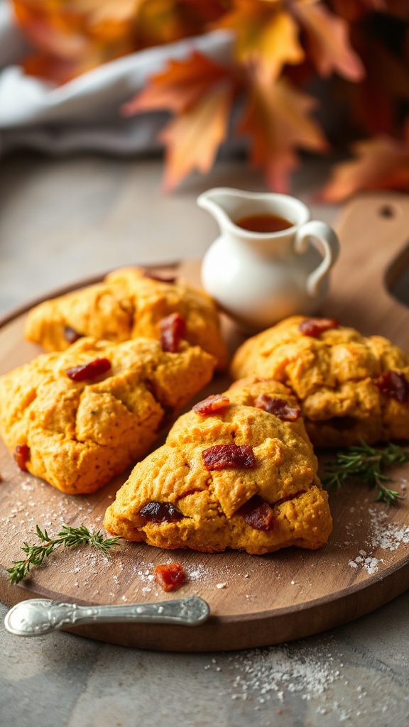 savory pumpkin bacon scones