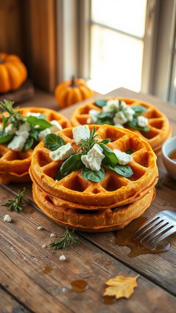 savory pumpkin spinach waffles savory pumpkin spinach waffles