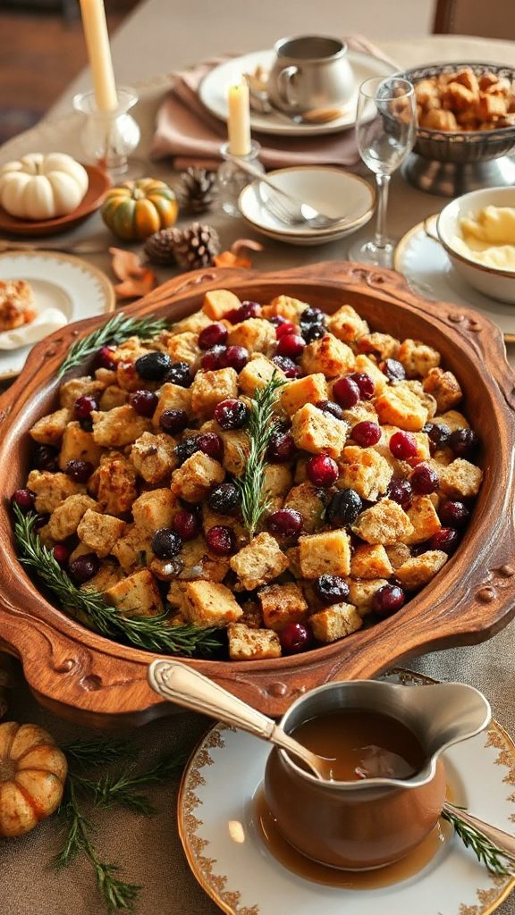 savory sausage cranberry stuffing