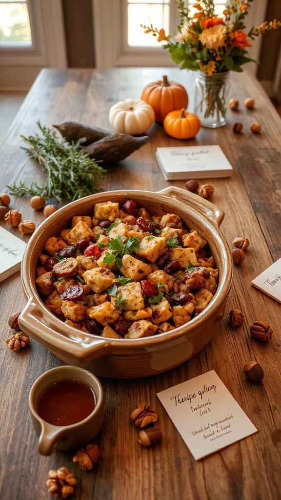 savory sausage cranberry stuffing