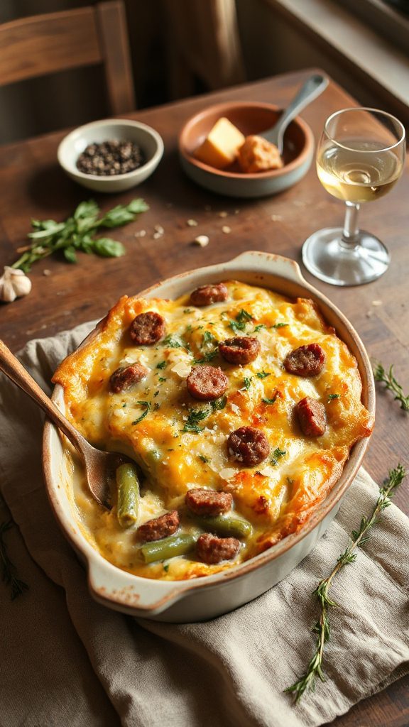 savory sausage green bean casserole savory sausage green bean casserole