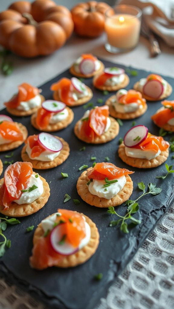 savory smoked salmon bites