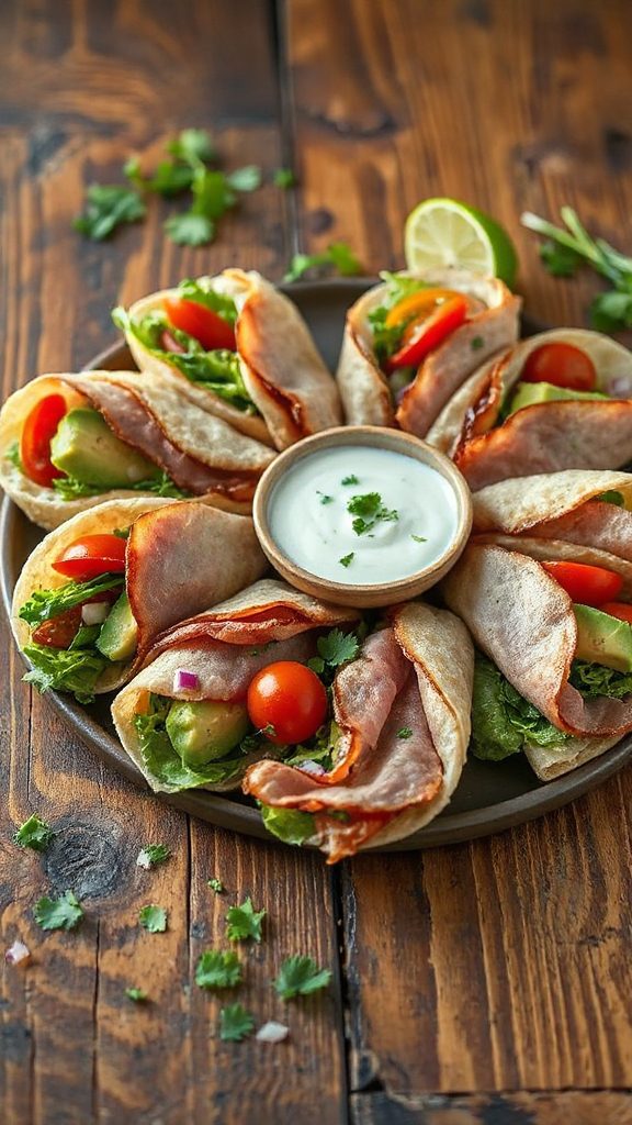 savory southwest ham wraps