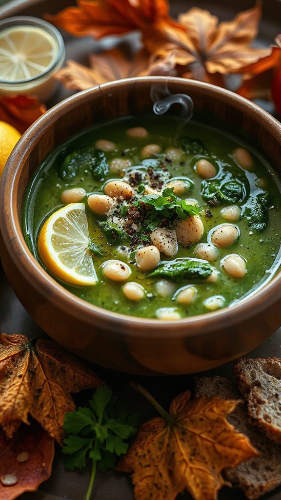 savory spinach and white bean