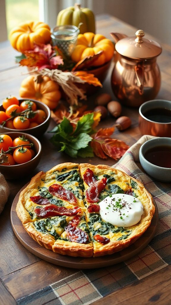savory spinach bacon frittata