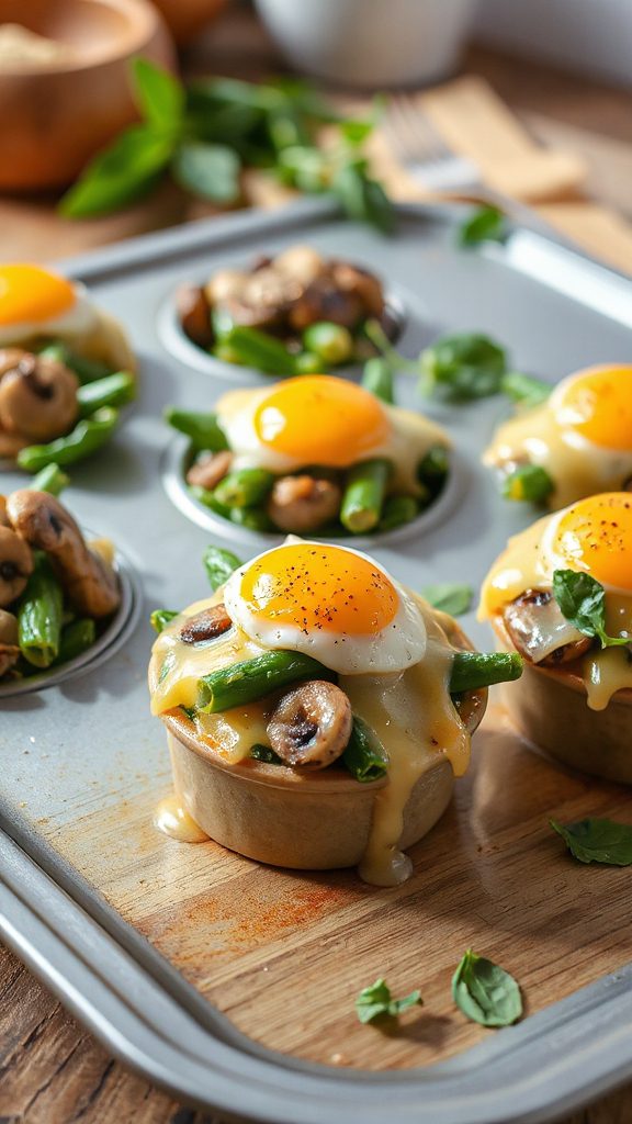 savory spinach cheese cups