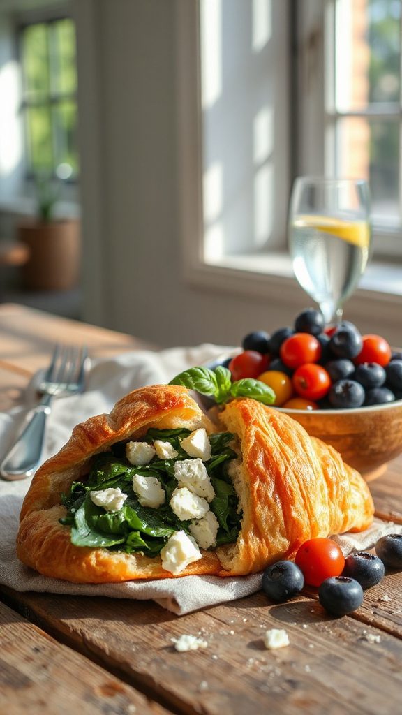 savory spinach feta croissants savory spinach feta croissants
