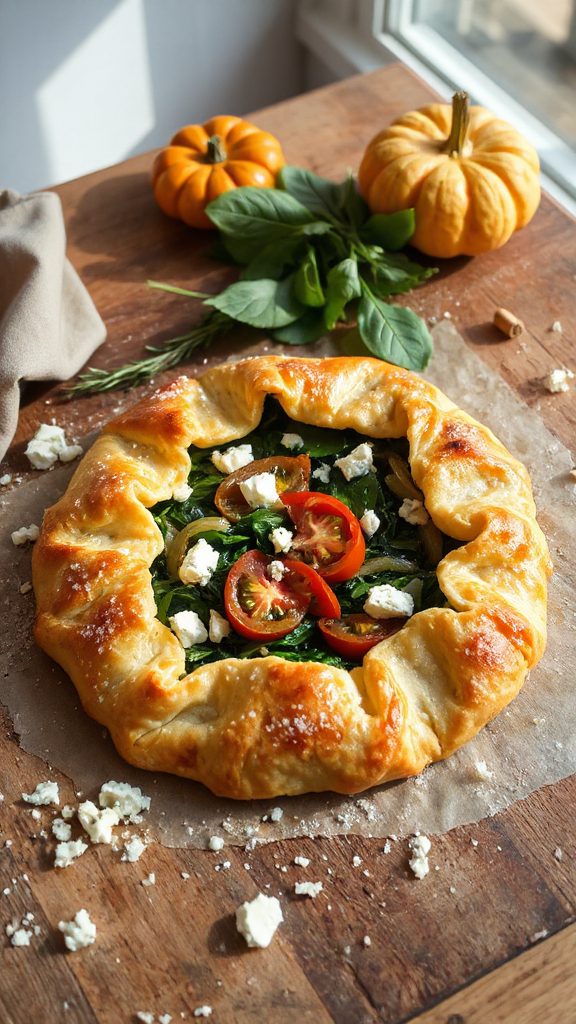 savory spinach feta galette