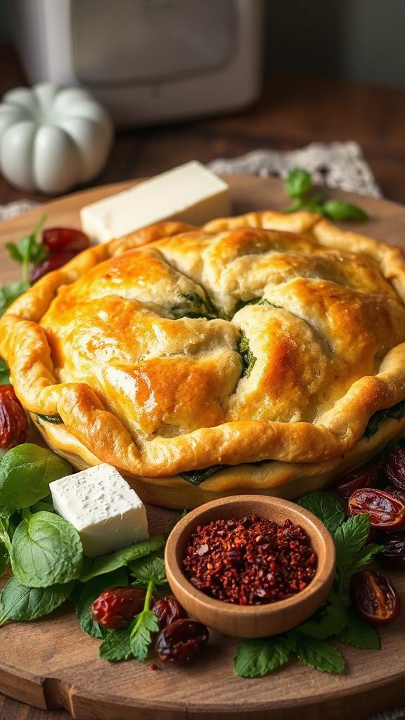 savory spinach feta pie savory spinach feta pie