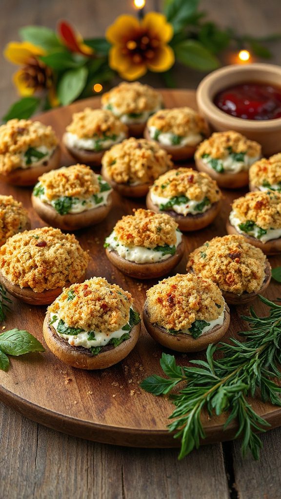 savory stuffed mushroom appetizer