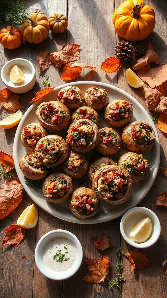 savory stuffed mushroom appetizers