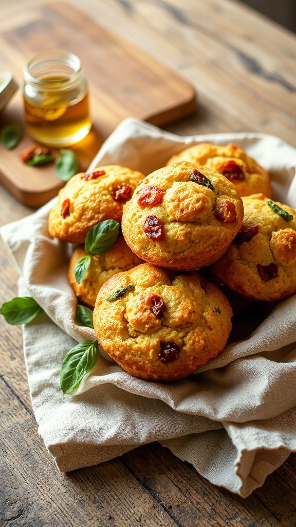 savory sun dried tomato muffins