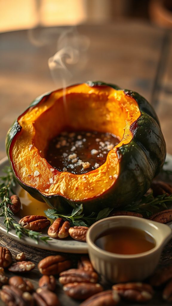 savory sweet acorn squash dish