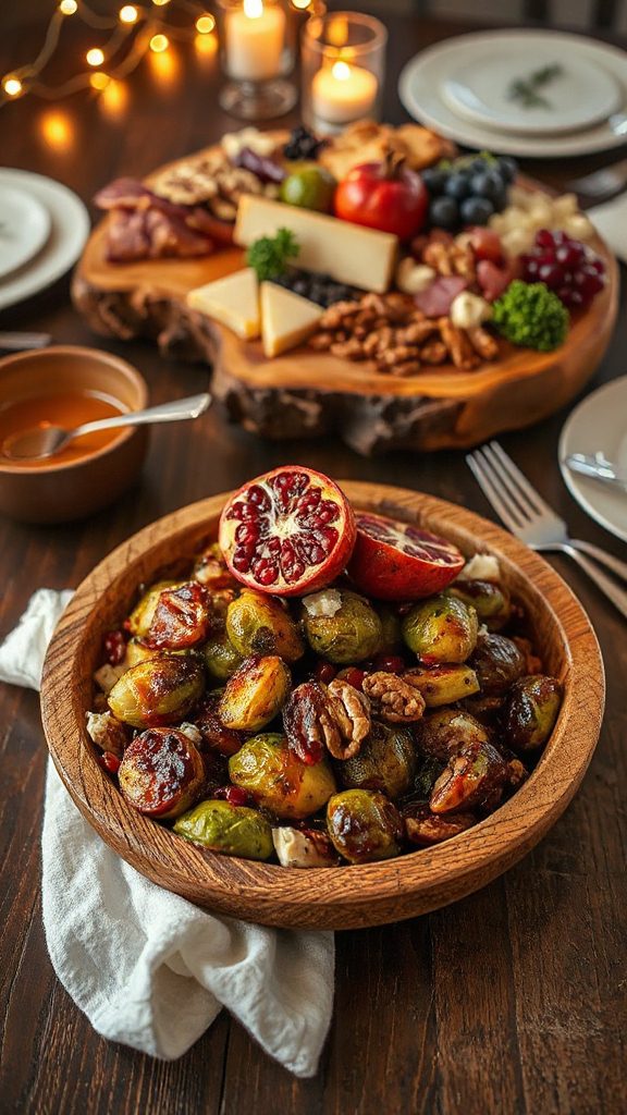 savory sweet brussels sprouts dish