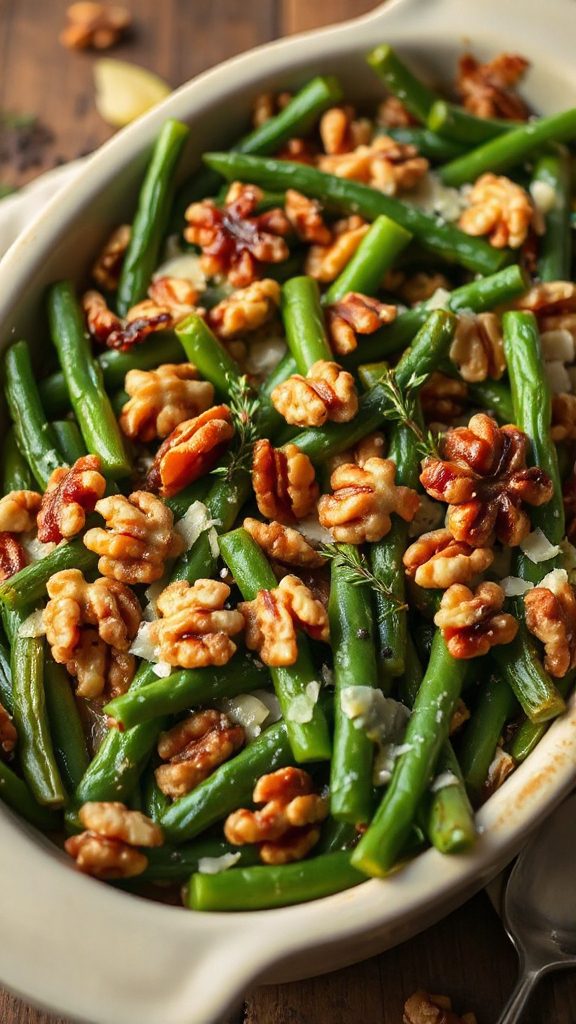 savory sweet green bean casserole