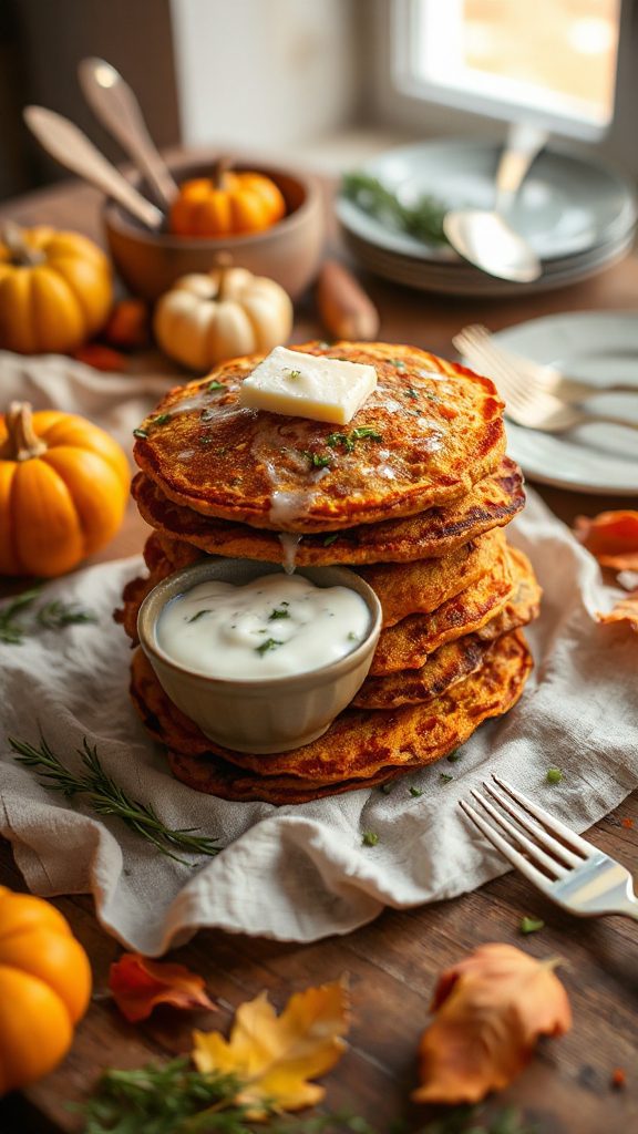 savory sweet potato pancakes