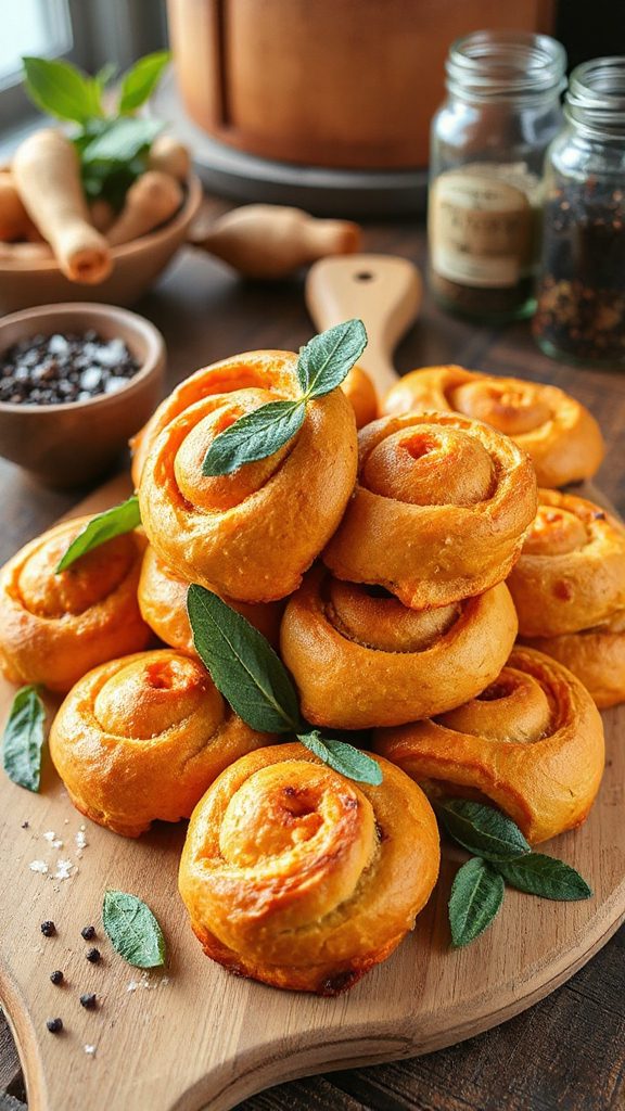 savory sweet potato rolls