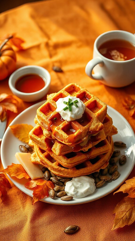 savory sweet potato waffles