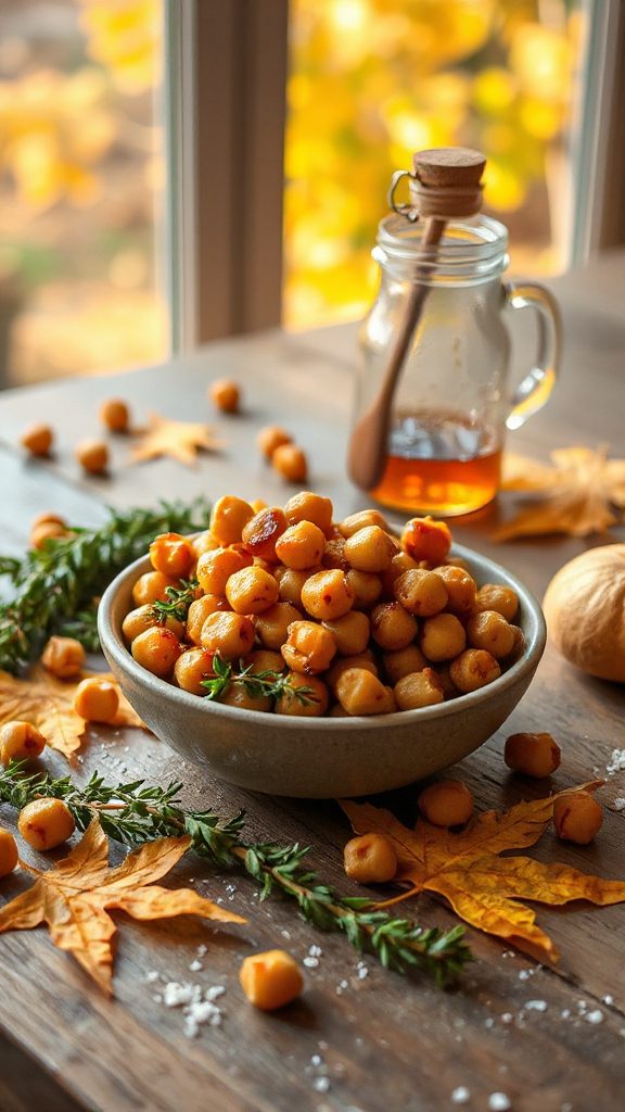 savory sweet roasted chickpeas