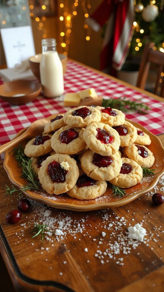 savory sweet thumbprint cookies