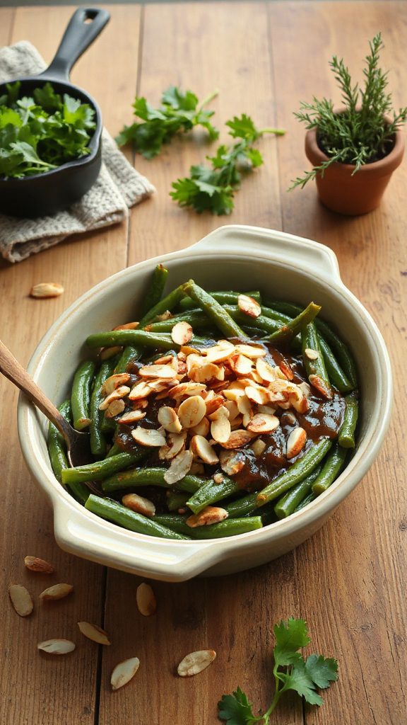 savory teriyaki green bean casserole