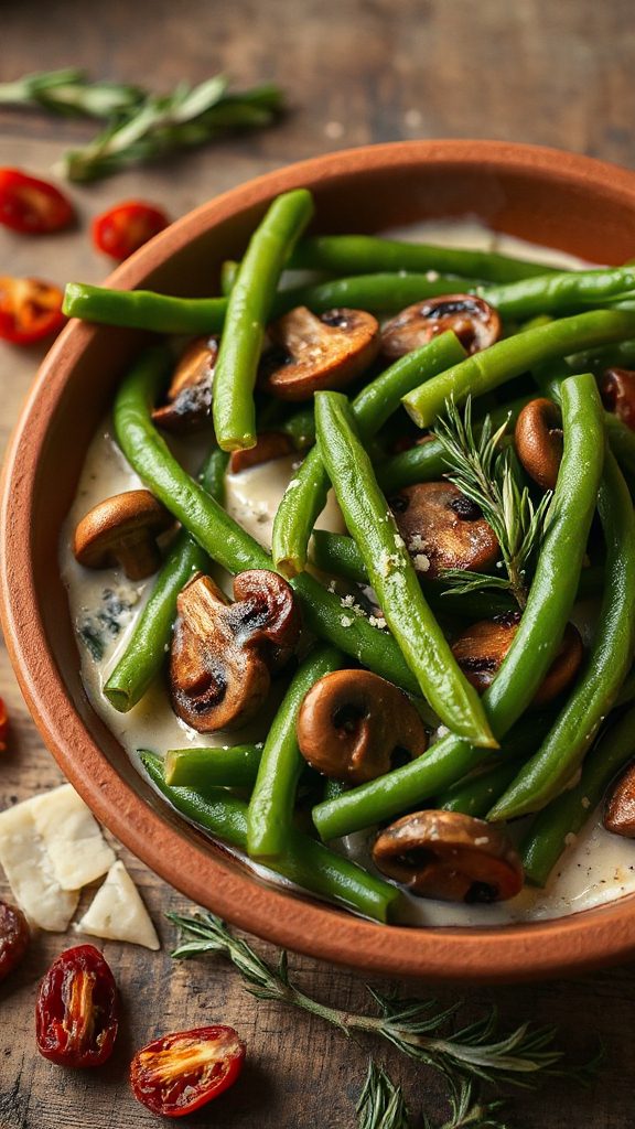 savory tuscan green bean bake