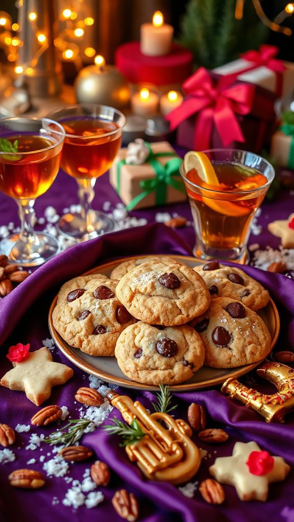 sazerac inspired chocolate chip cookies