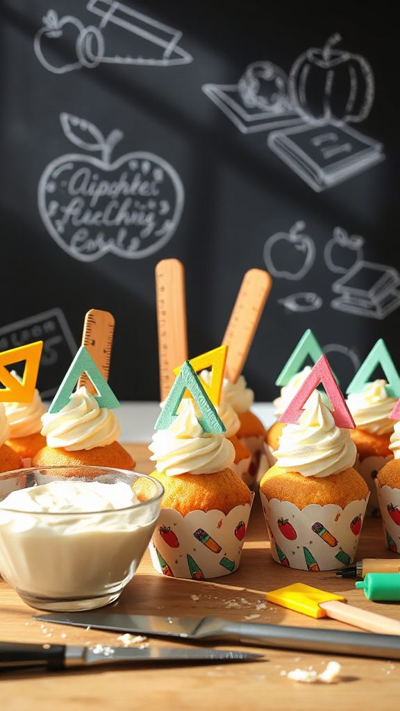 school themed cupcake toppers