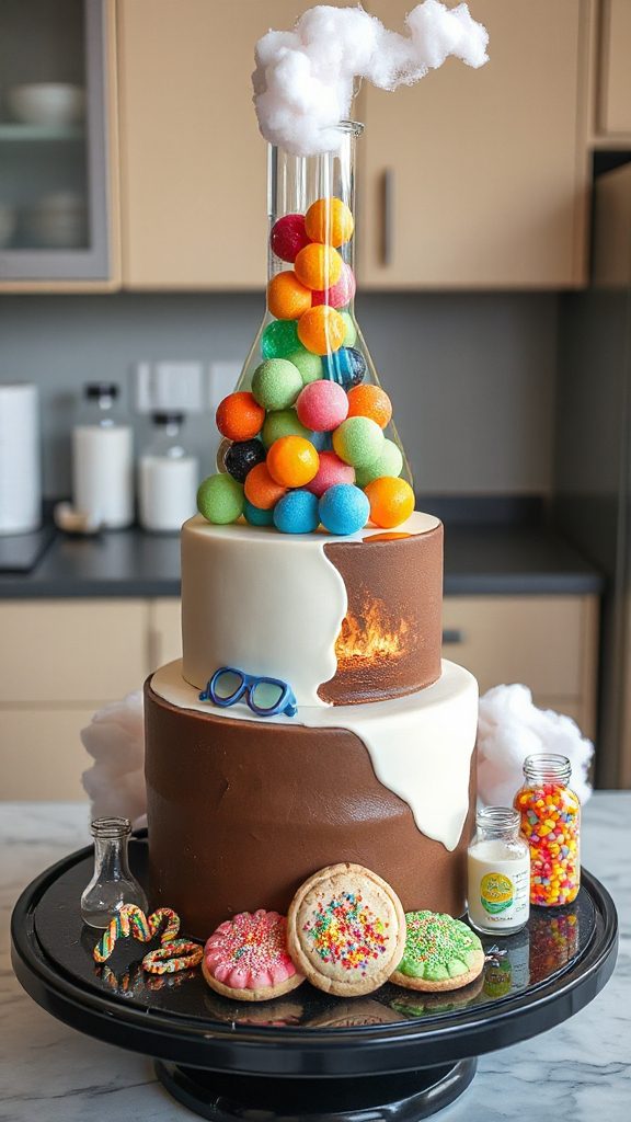 science themed cake design