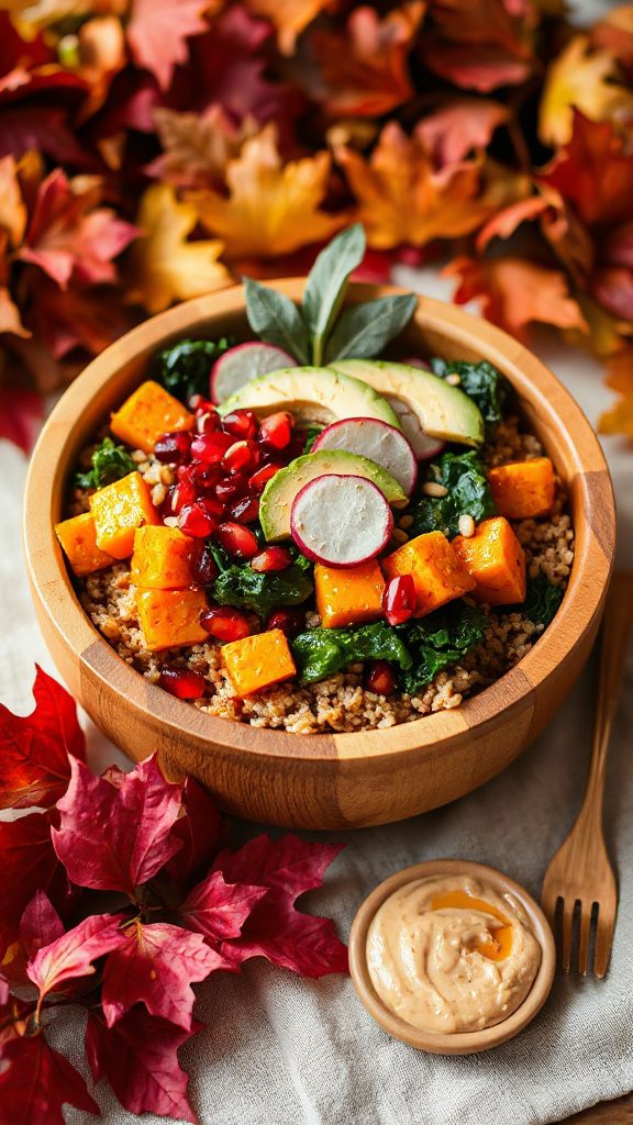 seasonal autumn grain bowl