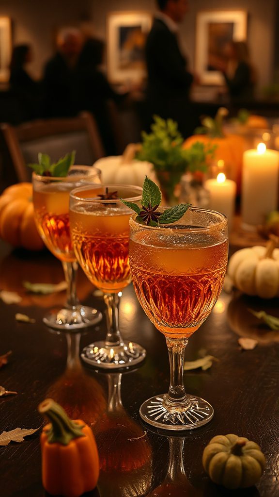 seasonal pumpkin mint cocktail