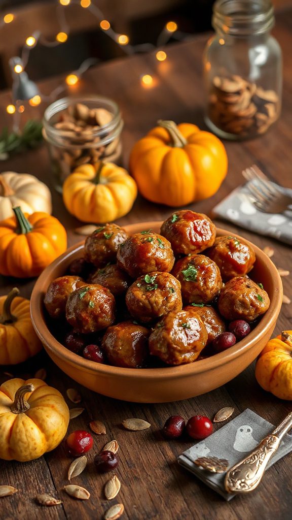 seasonal pumpkin spice meatballs