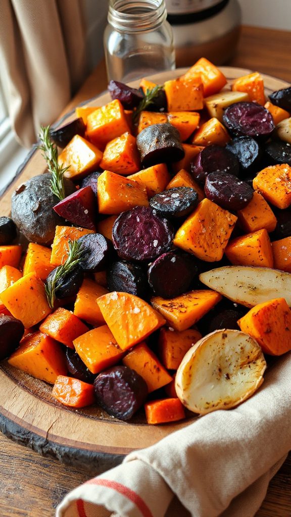 seasonal roasted root vegetables