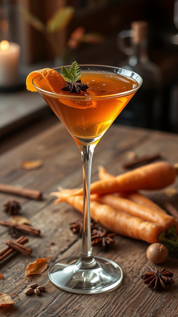 seasonal spiced carrot martini