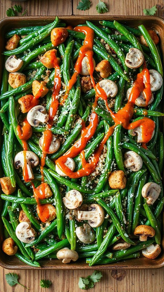 sheet pan green bean casserole