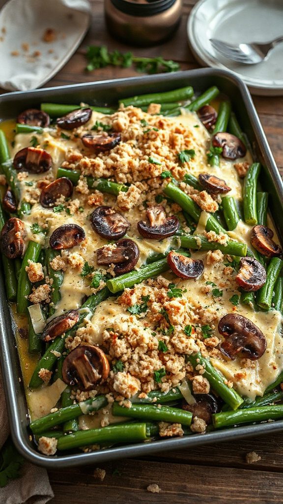 sheet pan green bean casserole
