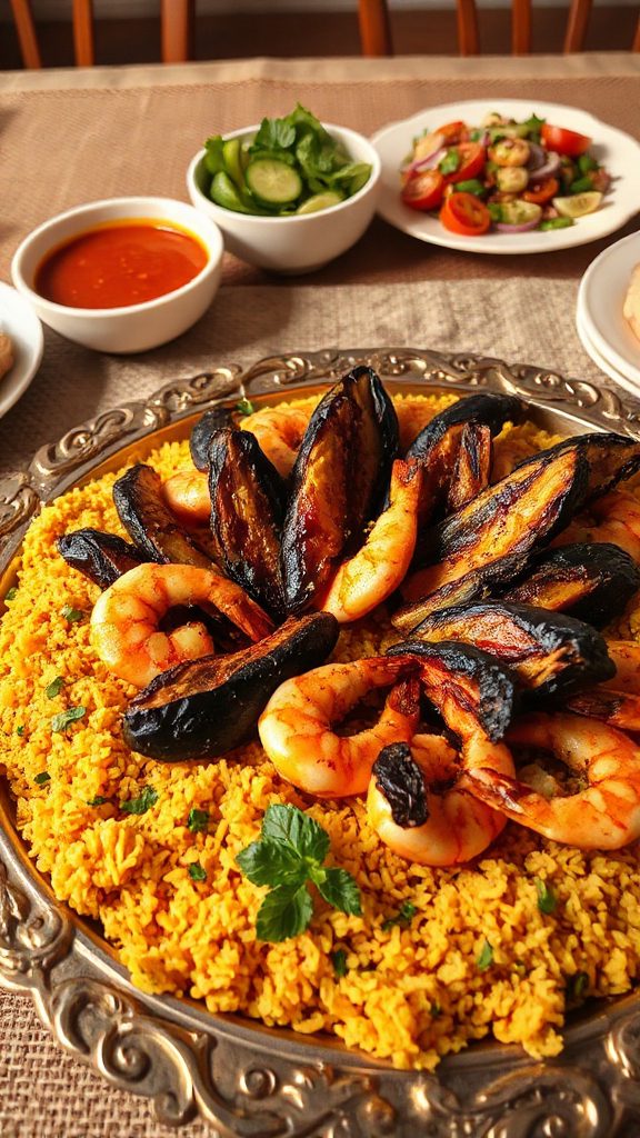 shrimp and eggplant dish