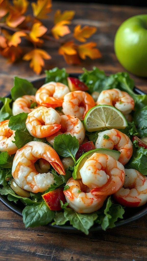 shrimp apple avocado salad