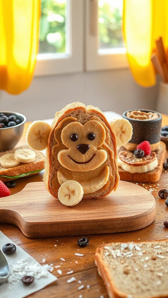 silly nut butter sandwiches