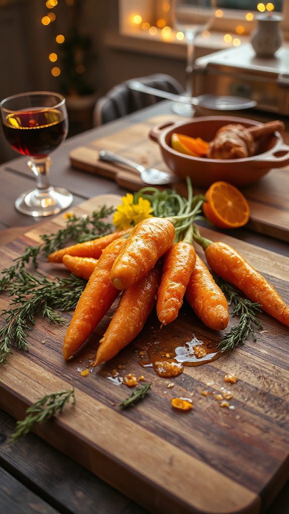 silphium infused honey glazed carrots