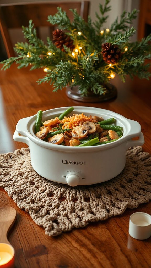 slow cooked green bean casserole