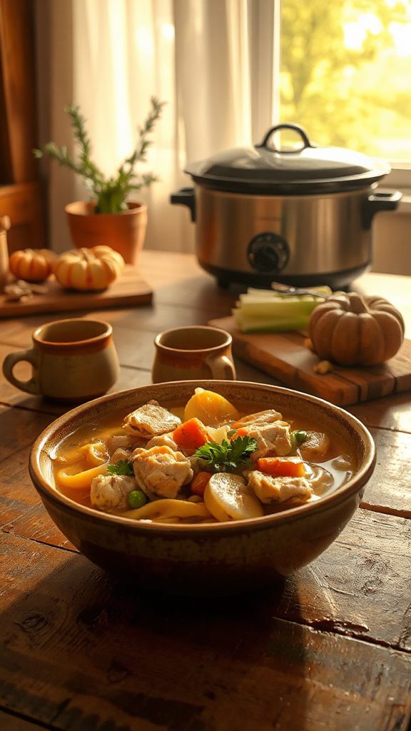 slow cooker chicken noodle soup